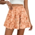 thumbnail image 1 of Floral Skirts for Women Short Boho High Waisted Flowy Mini Skirts Casual Summer Ruffle Skirt, L, 1 of 7