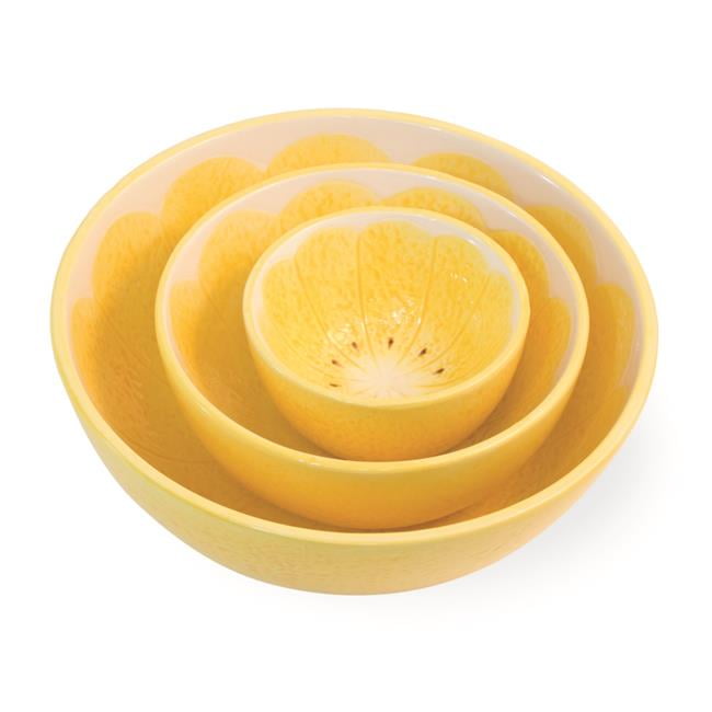 Boston International YEM19208 Lemon Drop Bowl Set of 3