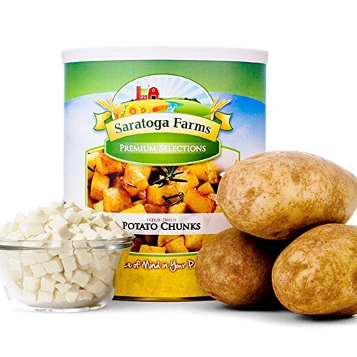Saratoga Farms Freeze Dried Potato Chunks, 10 Can, 14oz (394g), 25