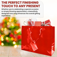thumbnail image 5 of Novel Box 10 Pack Red Glossy Laminated Gift Bags with Handle 9.5x4x7.5 Inches - Reusable Gift Bag, 5 of 7
