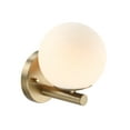 thumbnail image 2 of Designers Fountain Crown Heights 8 inch 1-Light Brushed Gold Wall Sconce with White Art Glass Shade, D252C-WS-BG, 2 of 6