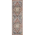 thumbnail image 2 of Well Woven Miro Lyon Vintage Medallion Red Rust Blue Distressed 2'3" x 7'3" Runner Area Rug, 2 of 8