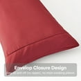 thumbnail image 4 of JML Brushed Microfiber Pillowcases Queen Set of 2, Soft and Cozy, Wrinkle, Fade, Stain Resistant, 20"x 30", Burgundy, 4 of 5