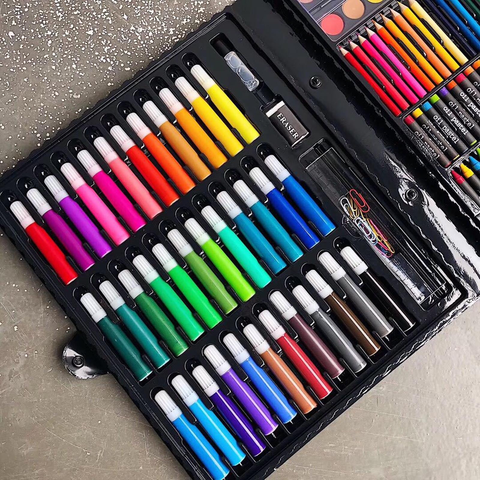 Wovilon Gel Pens Colored Pencils Paint Pens 150Pcs Chlidren Watercolor Marker Pen Sets 10Ml