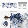 thumbnail image 6 of Blue Floral Art Tie Up Valance Curtains for Windows, Kitchen Curtains Window Treatments, Watercolor Botanical Spring Flowers Short Window Shades Valances for Bedroom Bathroom Cafe 54"x18", 6 of 8
