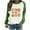 Green, variant on DianGeFu Womens Hoodies Thanksgiving Lightweight Print Round Neck Loose Long Sleeve T-shirt Tops Blouse Save Up Under 50%(Black,S)