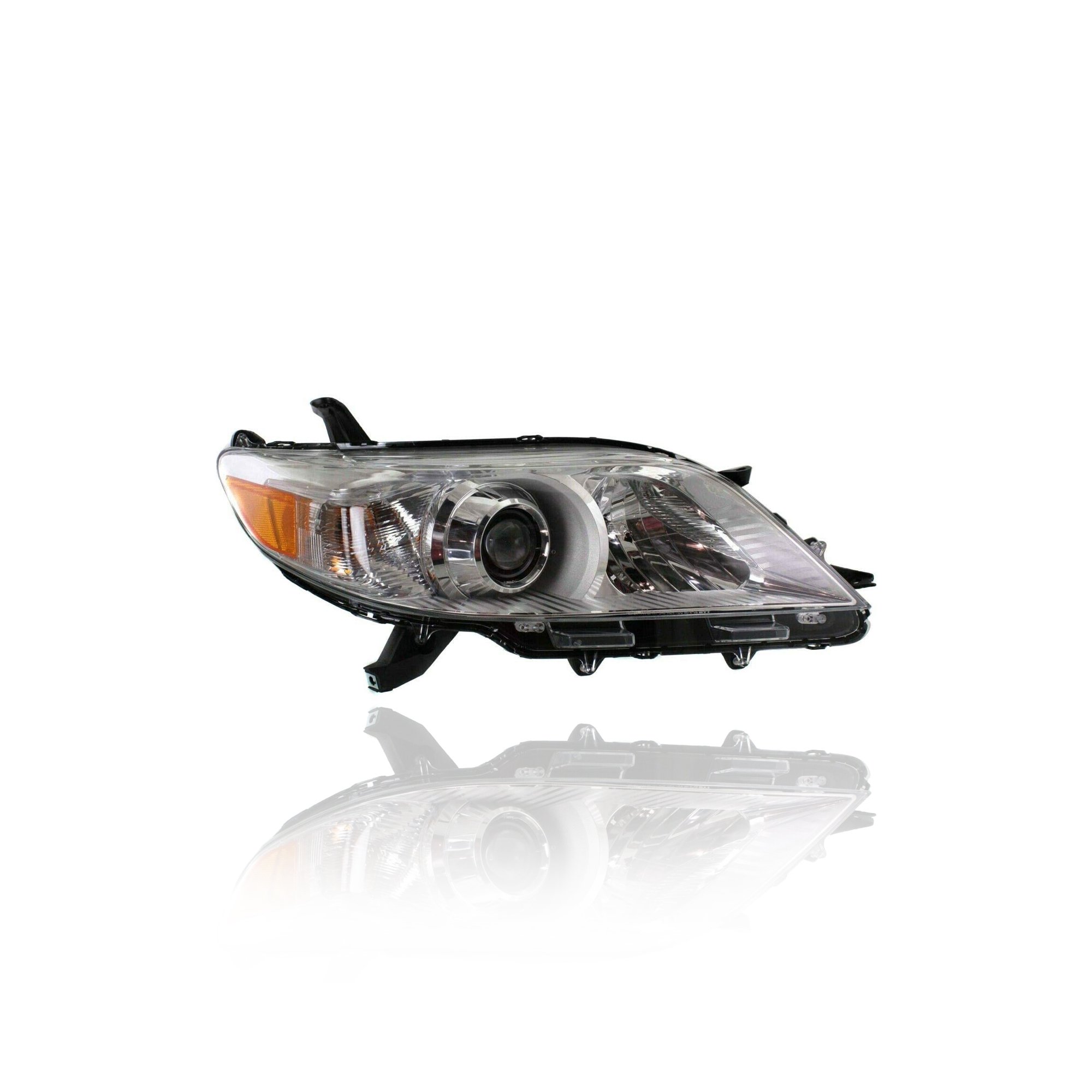 Pair Black Halogen Headlights For 2011-2020 Toyota Sienna – Direct Replacement Composite Lamps