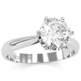 thumbnail image 2 of Crown Setting White Topaz Engagement Ring In 14k White Gold, 2 of 6