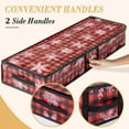 thumbnail image 4 of Homirary Christmas Decoration Storage PE Multifunctional Organizing Bag Snowflake Print with Reinforced Handles, 2pcs, Checkered Red, 4 of 8