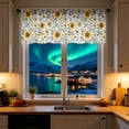 thumbnail image 6 of Curtain Valance with Watercolor Sunflower Daisy Floral Print,Light Filtering Washable Farmhouse Short Kitchen Window Valance,for Home Decor, 6 of 6