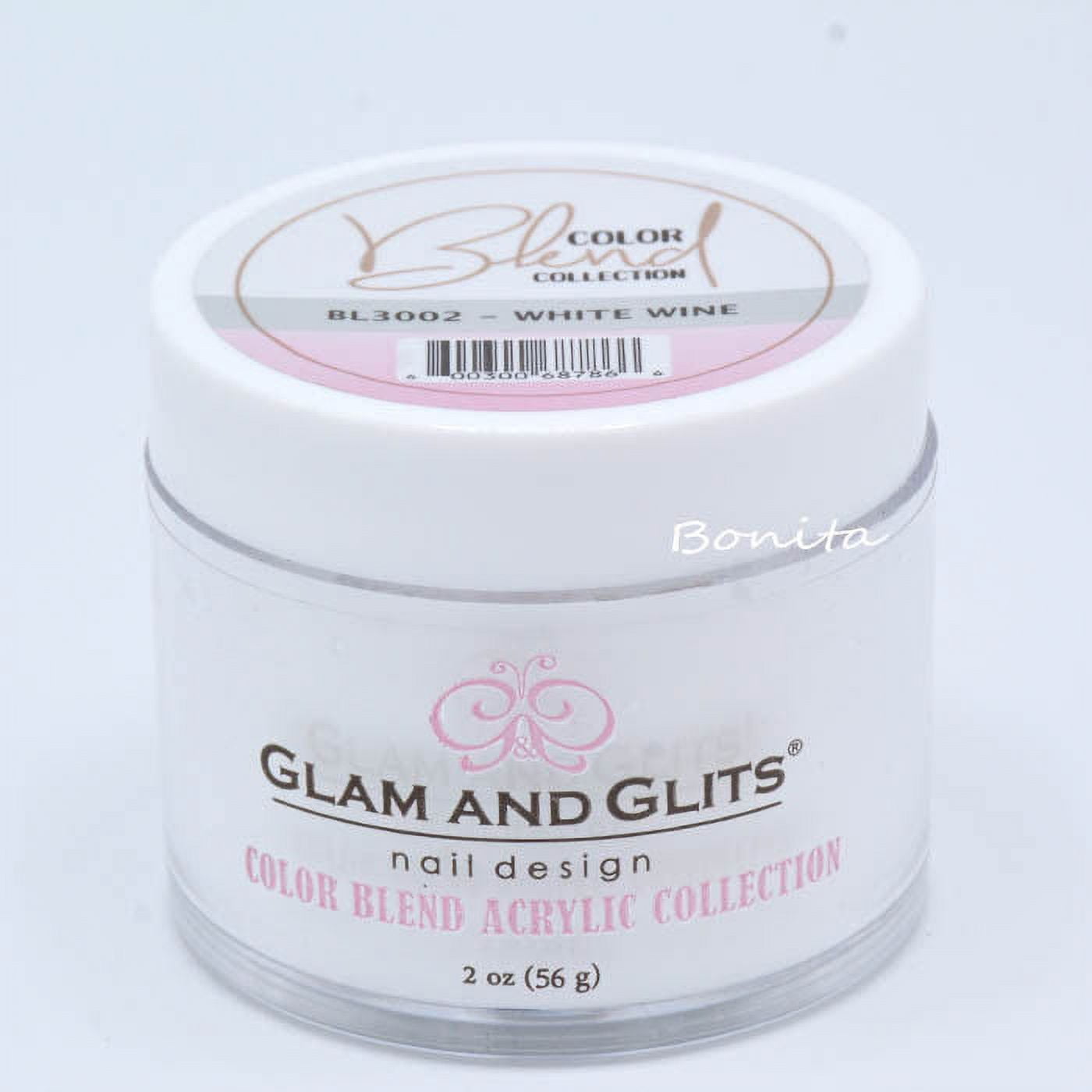 Glam And Glits Acrylic Powder Color Blend Collection BL3002 White Wine 2 oz