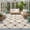 Cream, Terracotta, Sage Green, Clay, variant on 3'x5' Area Rugs, Floral Plaid Indoor Outdoor Area Rug for Living Room Bedroom, Vintage Flowers Checkered Farmhouse Rural Washable Bathroom Rugs Kitchen Floor Carpet Mats Home Decor Aesthetic