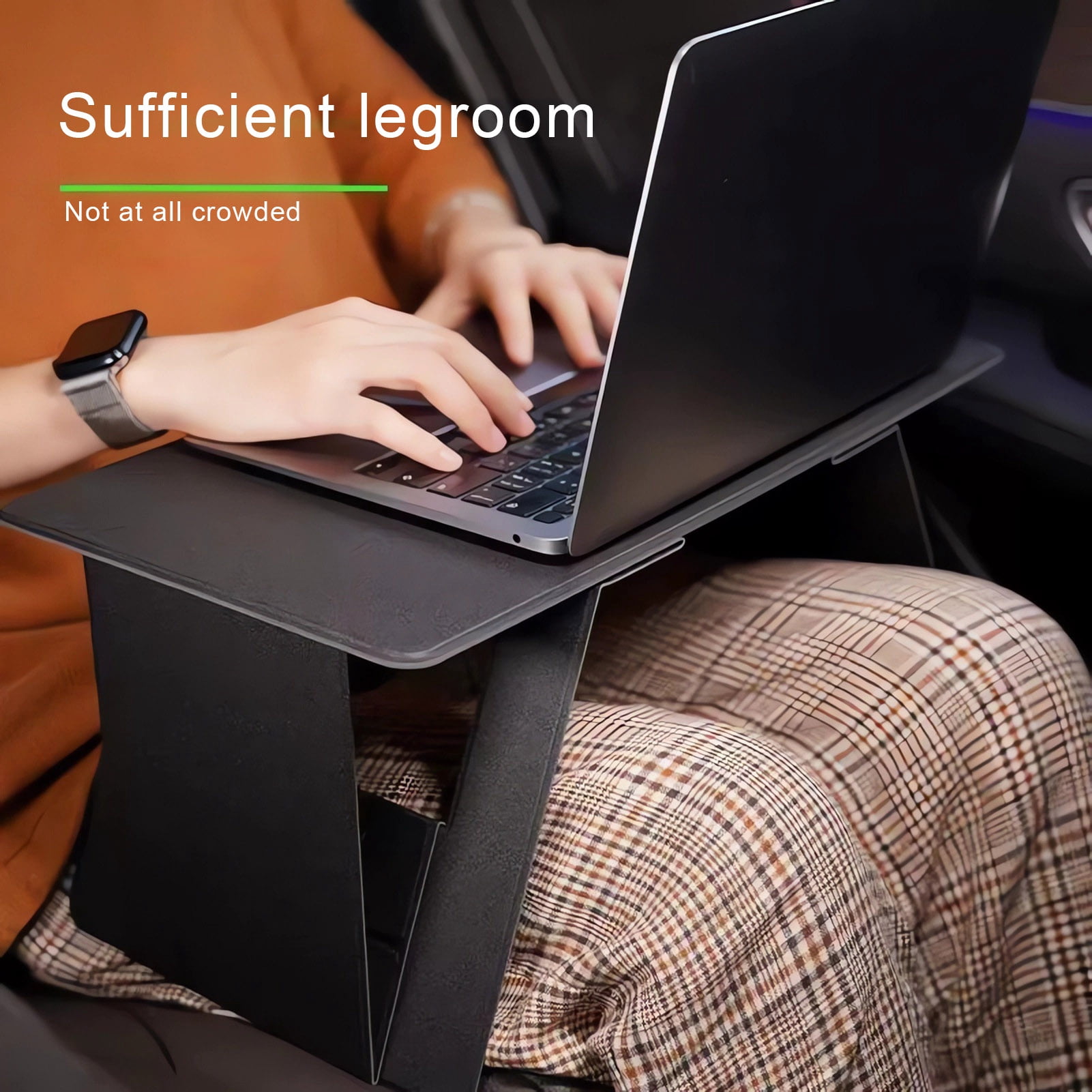 Laptop Stand Space-saving Foldable Computer Support Stand Adjustable Small Laptop Desk for Home Bedroom-Orange