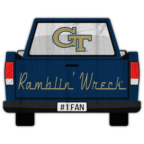 Georgia Tech Yellow Jackets 12'' x 12'' Truck Back D-cor