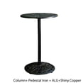 thumbnail image 3 of Noble House Hannah Modern Outdoor Iron Shiny Copper Cast Bar Table, 3 of 10