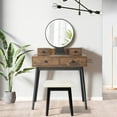 thumbnail image 5 of Ktaxon Vanity Table Set with 3 Color Lighted Mirror, Makeup Dressing Table with 2 Large Drawer, Dresser Table for Women, 5 of 10