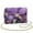 Purple Marble, variant on Pzuqiu Flower Print Women Leather Crossbody Bag Metal Chain Strap Versatile Small Leather Crossbody Bags for Women Craftsmanship Vintage Trendy for Daily Life