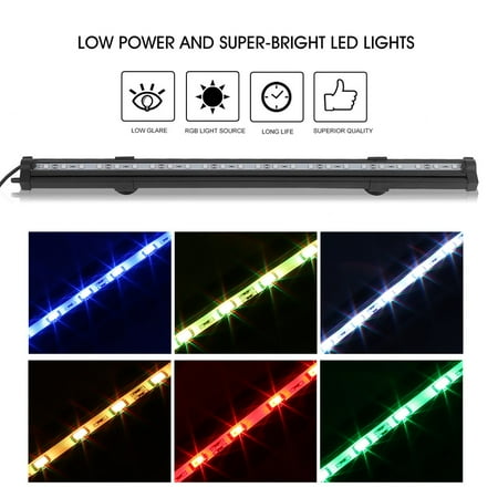 Remote Control LED Air Bubble Light 110V Underwater Submersible Aquarium Fish Tank Lamp Making Oxygen For Fish US Plug