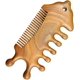 thumbnail image 1 of Peine ancho de sándalo verde auténtico, peine Gua Sha para raspar el cuero cabelludo, peine para masaje, masajeador de cabeza, peine para Barba con bolsa de almacenamiento, 1 of 5
