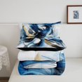 thumbnail image 5 of Homewish Blue Watercolor Swirl Twin Comforter Sets,Classic Contemporary Bedding Set,Black Reversible,2pcs,1 Comforter and 1 Pillowcase, 5 of 7