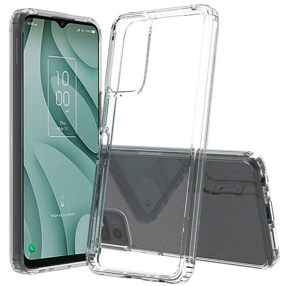 Clear Case for TCL 40 XE 5G, Aquaflex Semi-Flexible TPU [Shock Absorbing] Transparent Phone Cover for Verizon TCL 40XE