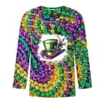 thumbnail image 4 of TIMIFIS 3/4 Chemise à Manches pour Hommes Mardi Gras T-Shirt Col Rond Décontracté Imprimés Carnaval Fête, 4 of 4