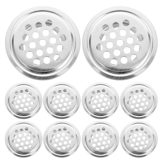 Soimiss Stainless Steel Vent Grille Airflow Mesh Vents Silver Stainless Steel 10pcs