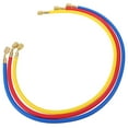 thumbnail image 4 of 36 inch AC Charging Hose HVAC Refrigerant R12 R22 R404 R502 R134A Car Air Conditioning Refrigeration Tube 3000-600 PSI Standard 1/4" SAE Hose Gauge Hose With Fittings (Blue), 4 of 4