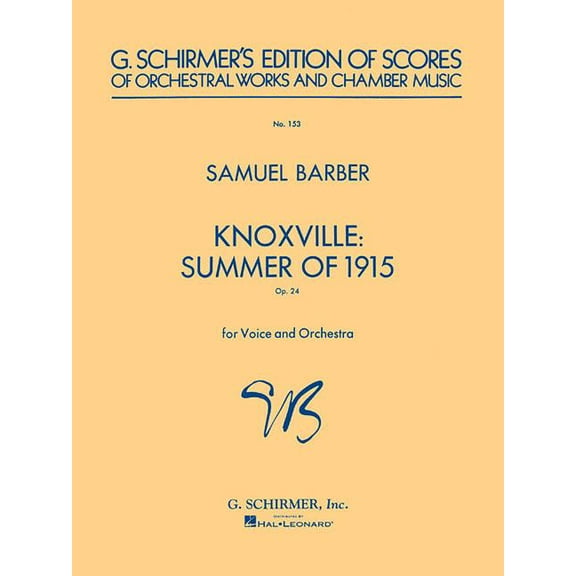 Knoxville: Summer of 1915: Study Score No. 153, (Paperback)