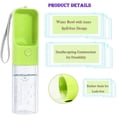 thumbnail image 3 of Botella de agua para perros para caminar, portátil para mascotas, para viajes, agua, bebida, taza, plato, cuenco, dispensador, hecho de material de grado alimenticio a prueba de fugas, capacidad, 3 of 5