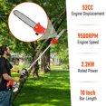 thumbnail image 3 of Floseru 5 in 1 Weed Wacker Gas Powe, 52CC 2-Stroke String Trimmer/Edger, Pole Saw, Hedge Trimmer and Brush Cutter Blade with Extension Pole – Gas Powe Yard Tool for Landscaping, 3 of 11