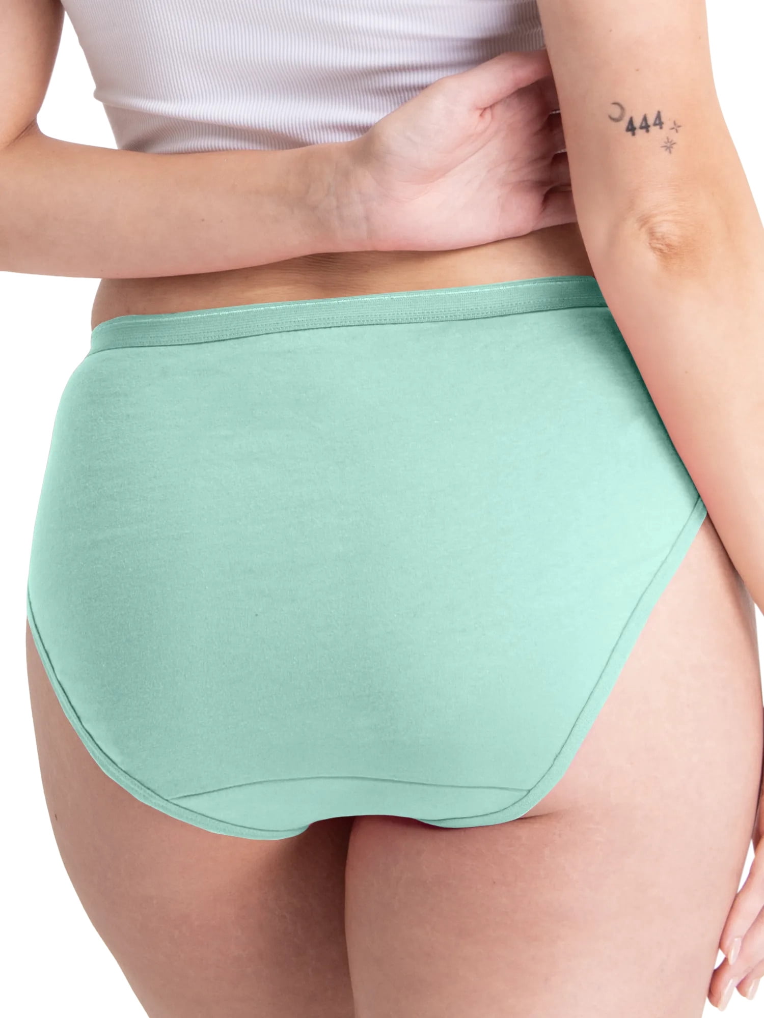 Fruit of the Loom Women's Cotton Hi-Cut Brief Underwear, 6-Pack