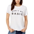 thumbnail image 2 of Camiseta gráfica Sub Urban Riot Don't Be Basic para mujer blanca grande, 2 of 2