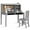 Grey, variant on Giantex Kids Desk and Chair Set, Children Study Writing Desk w/Chair, Student Wooden Computer Workstation, White
