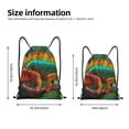 thumbnail image 2 of Saiise Chameleon Pattern Sports Drawstring Backpack - String Swim Gym Bag with Wet Proof Pocket for Women&Men-Small, 2 of 6