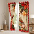 thumbnail image 3 of Manfei Xmas Cardinal Bird Curtains Pack of 2 (42x84 Each),Red Berry Curtains Blackout,Old Barn Door Bedroom Curtains For Boys,Super Cozy Room Decor, 3 of 6