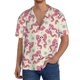 thumbnail image 1 of Balery Bow With Sugar Skull Camisa Casual de Manga Corta con Botones para Hombre, Texturizada, Estilo Cubano, para Playa, Verano-XX-Large, 1 of 5