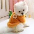 thumbnail image 4 of Dog Sweaters for Small Dogs Girl Daisy Style Plush Round Neck Flowers Sweater Autumn Winter Warm Puppy Girl Fleece Sweater for Small Medium Dogs, 4 of 7