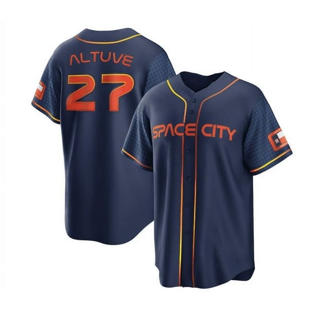 Camiseta de béisbol de los Astros de Houston para hombre ALTUVE 27# BREGMAN 2# Réplica para adultos Nombre del jugador Camiseta deportiva XL