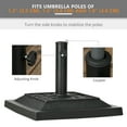 thumbnail image 4 of Outsunny Base de Parasol de Patio Robuste 26 lb Support de Parasol en Résine Noir, 4 of 10