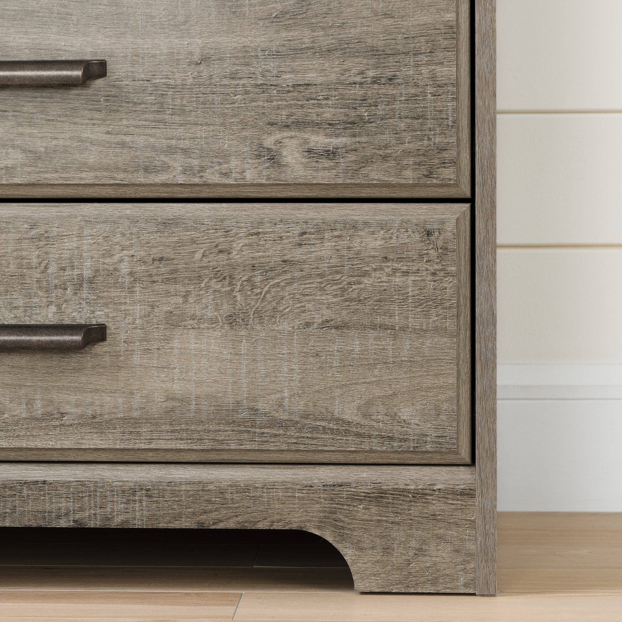 South Shore Versa 8-Drawer Dresser for Adult, in Weathered Oak