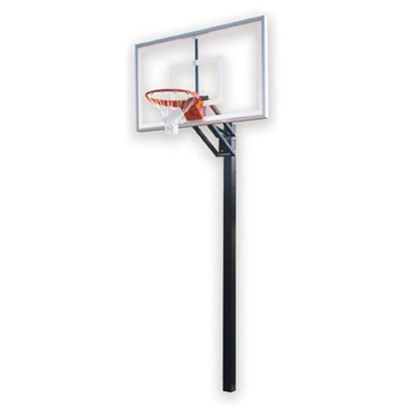 Champ Select Steel-Acrylic In Ground Adjustable Basketball System, Kelly Green