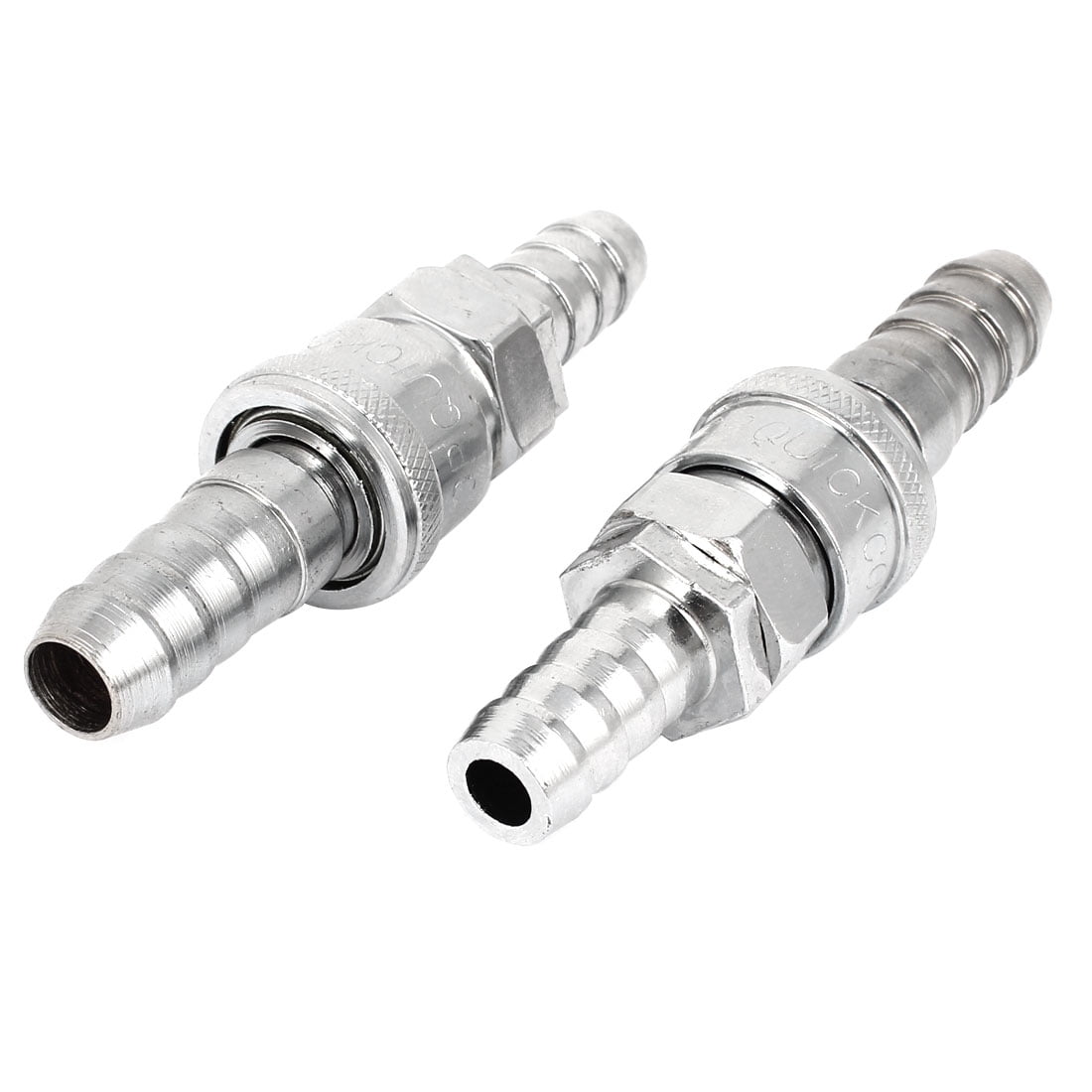 2 Pieces Metal Hose Barb Quick Disconnect Industrial Coupler 9mm x13mm