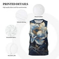 thumbnail image 3 of Sikiie Blue Golden Dream Lotus Basketball Jersey Reversible Men's Mesh Athletic Sports Shirts Training Practice S-4XLX-Large, 3 of 6