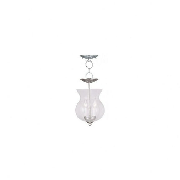 Livex Lighting  2-light Black Chain Hang/Ceiling Mount, 4392-04 - 8.25" DIA 12.5" H/8.25" DIA 14" H