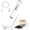 White, variant on Hootek Rechargeable Milk Frother Handheld with 3 Heads, Coffee Electric Whisk Drink Foam Mixer, Mini Hand Stirrer with 3 Speeds Adjustable for Latte, Cappuccino, Hot Chocolate, Egg, White