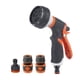thumbnail image 2 of Rociador de manguera con cabezal de boquilla de agua de 8 patrones, rociador de jardín, lavado automático de coches, hogar Wmkox3330yii  hfskjfh3323, 2 of 9