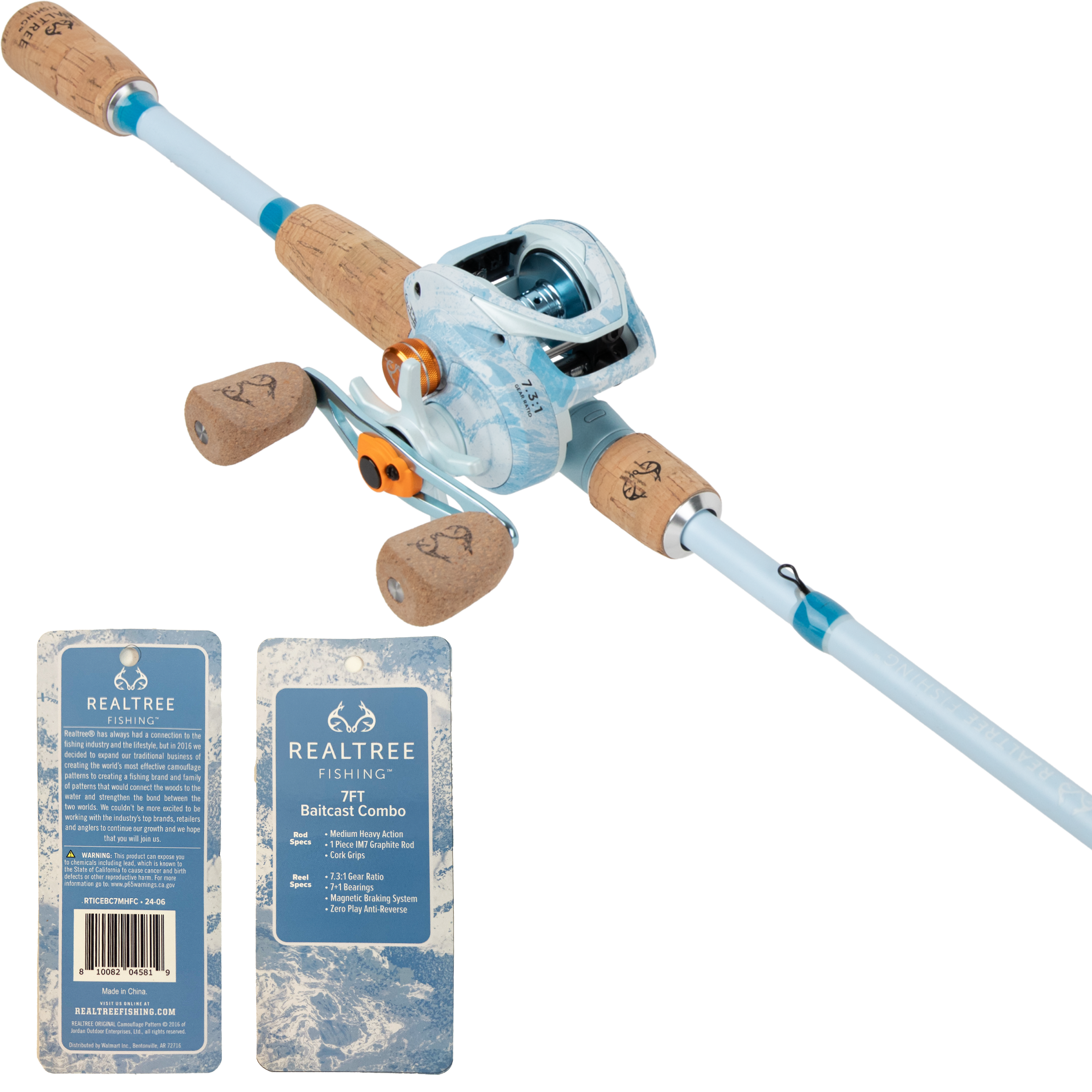 Realtree Ice 7' Medium-Heavy Baitcast Rod and Reel Combo photo 5