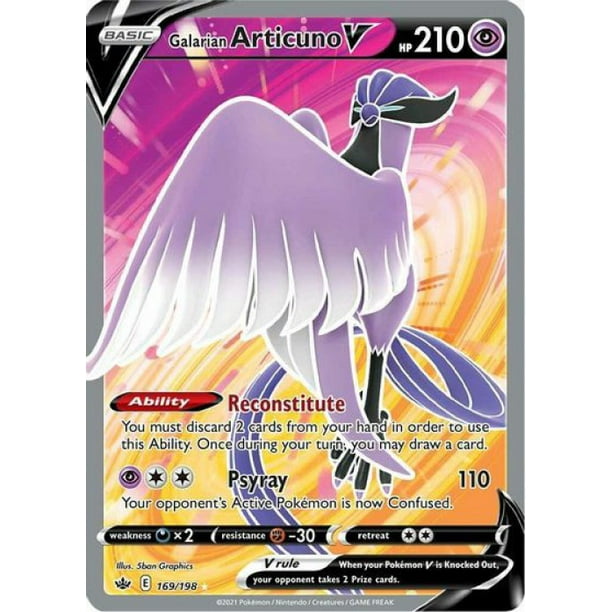 Pokemon Chilling Reign Galarian Articuno V 169 Walmart Com