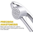 thumbnail image 2 of Prensa de ajo: trituradora de ajo con pelador fácil, aleación de zinc resistente gruesa y duradera y asas fáciles de apretar para el hogar, 2 of 4